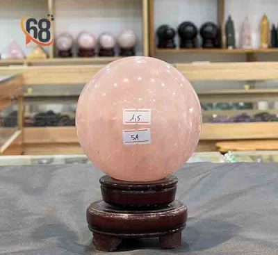 Quả Cầu Đá Thạch Anh Hồng