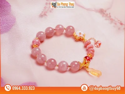 Vòng Đá Thạch Anh Hồng