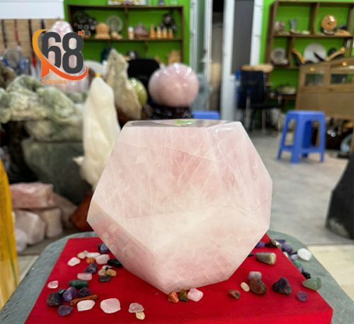 Quả Cầu Bi Giác Thạch Anh Hồng 8.35kg