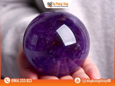 Quả Cầu Đá Thạch Anh Tím