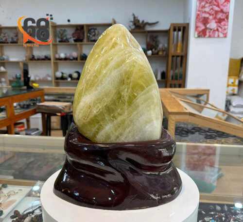 Khối Đá Phong Thủy Thạch Anh Vàng 12kg