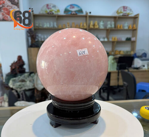 Quả Cầu Đá Thạch Anh Hồng 6.85kg