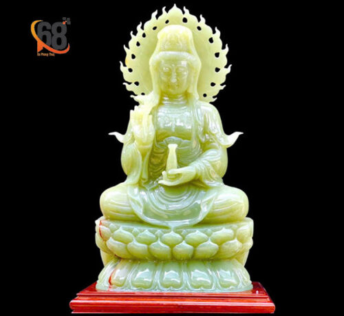 Tượng Phật Quan Âm Đá Xanh Ngọc Pakistan