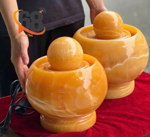 Phong Thủy Luân Hình Tròn Đá Hoàng Long Size 26cm