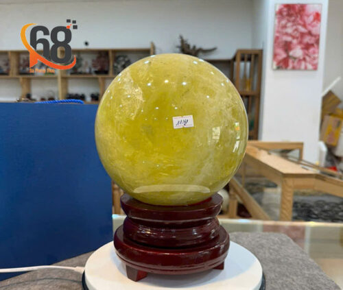 Quả Cầu Đá Thạch Anh Vàng 11kg