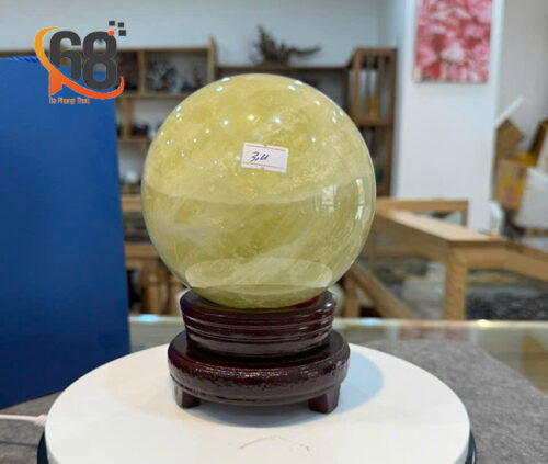 Quả Cầu Đá Thạch Anh Vàng 3.4kg