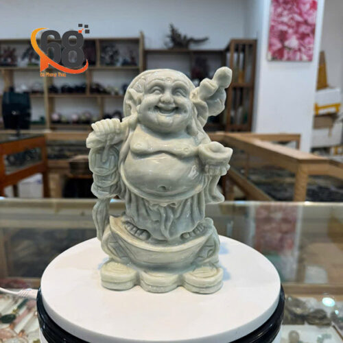 Tượng Di Lặc Đá Xanh Cao 20cm