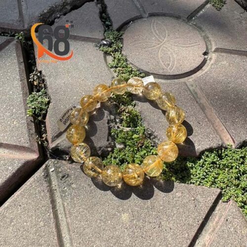 Vòng Đá Thạch Anh Tóc Vàng Vip Size 13mm