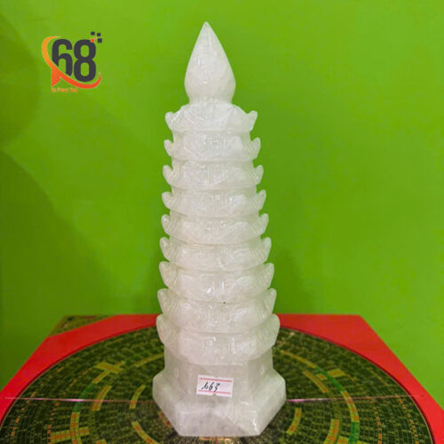 Tháp Văn Xương Đá Thạch Anh Trắng 1.63kg