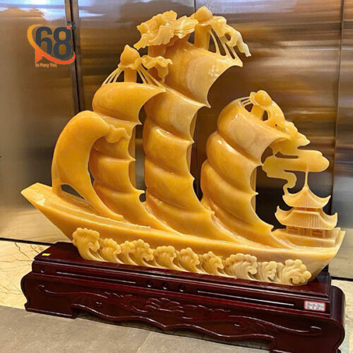 Tác Phẩm Thuận Buồm Xuôi Gió Đá Hoàng Long 40cm