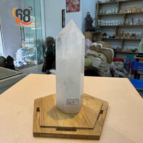 Trụ Đá Thạch Anh Trắng Trong 0.47kg