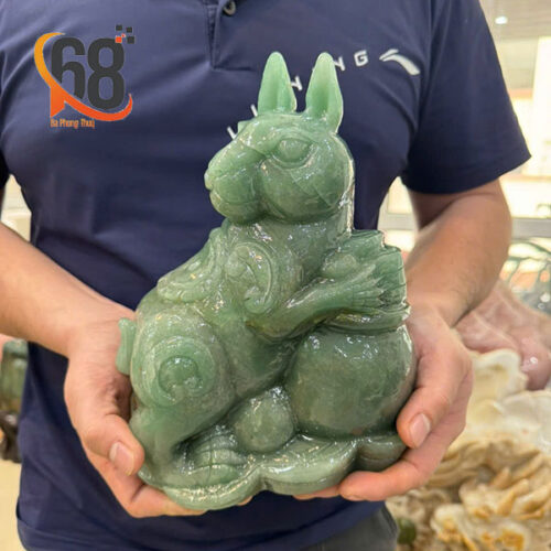 Con Giáp Thỏ Đá Thạch Anh Xanh