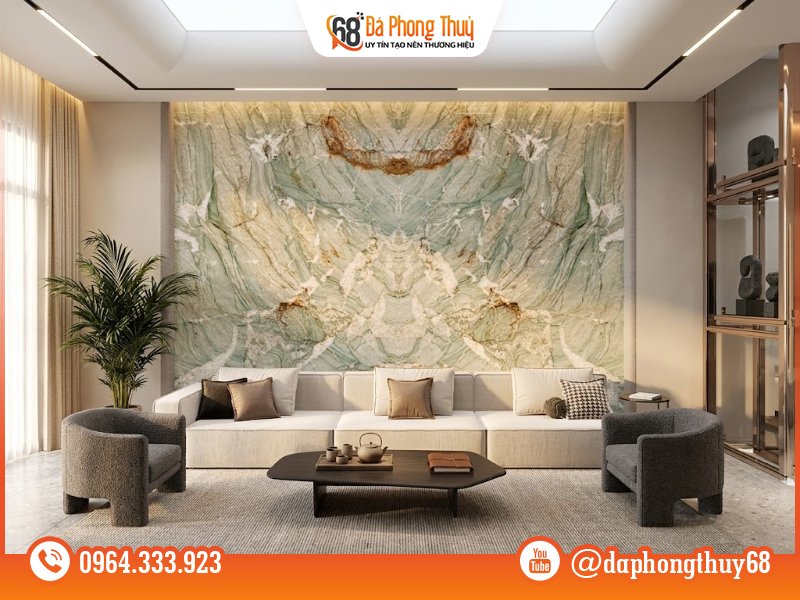 Bố trí đá thạch anh theo không gian phòng khách - Đá vụn trang trí Bố trí đá thạch anh theo không gian phòng khách - Đá vụn trang trí