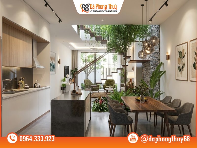 Bố trí đá trong nhà nhỏ và căn hộ - Nhà ống nhiều tầng