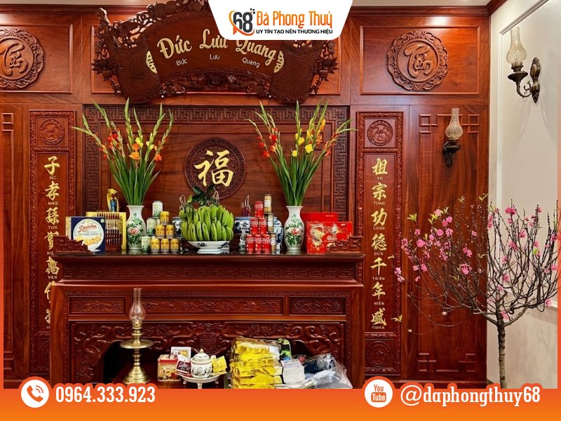 cách đặt thạch anh trên bàn thờ - kết hợp với vật phẩm thờ cúng