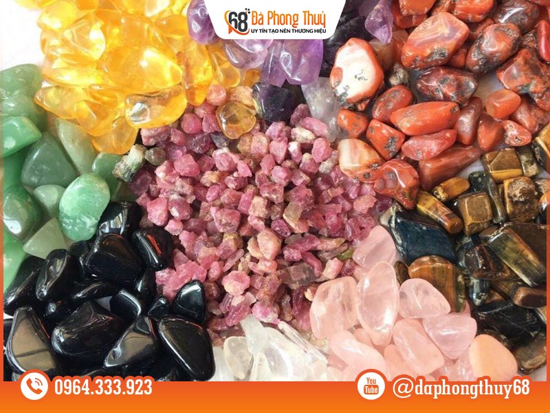Thạch anh vụn ngũ sắc cao cấp rải nền trấn trạch