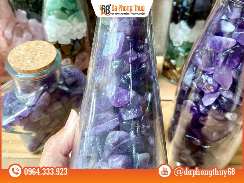 Chuẩn bị gì để làm hũ đá thạch anh vụn?