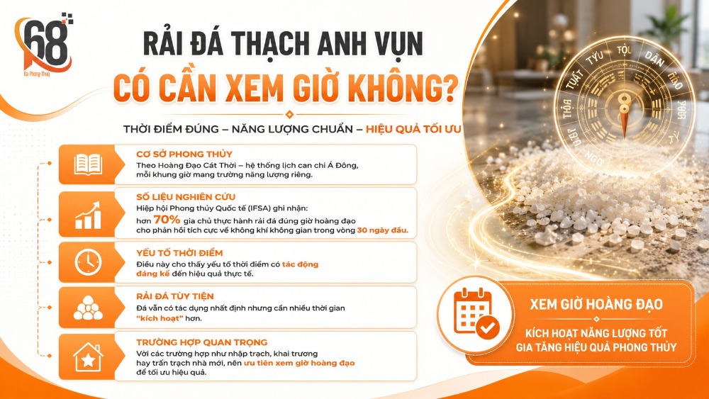 Rải đá thạch anh vụn có cần xem giờ không?