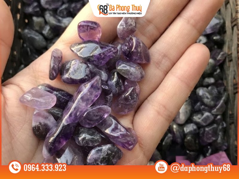 Đặc điểm nhận biết đá thạch anh vụn tím tự nhiên