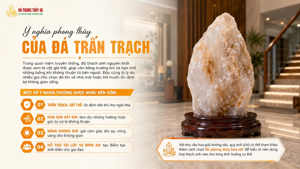 Ý nghĩa phong thủy của đá trấn trạch Ý nghĩa phong thủy của đá trấn trạch