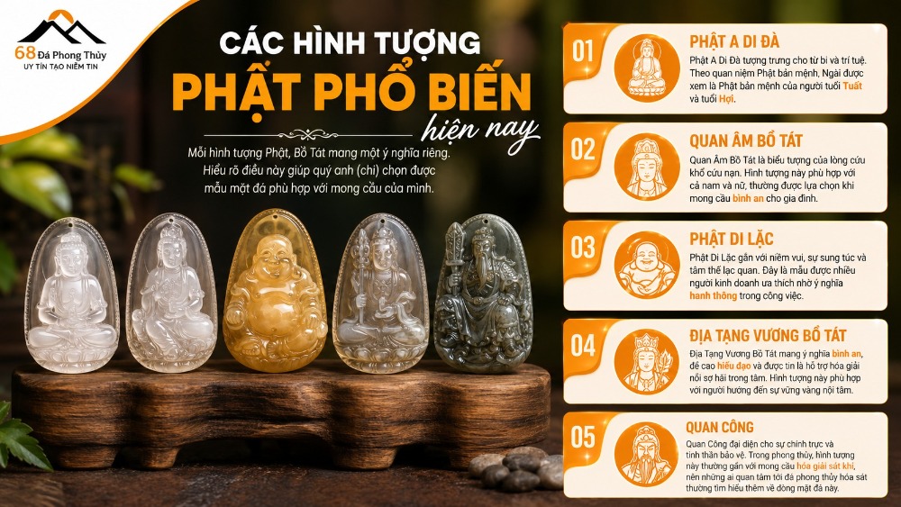 Các hình tượng Phật phổ biến hiện nay