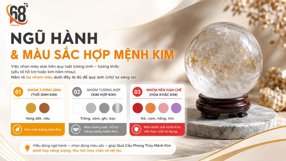 Ngũ hành và màu sắc hợp mệnh Kim