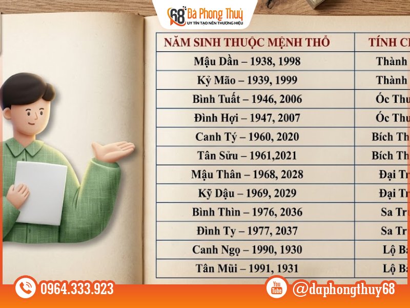 Người mệnh Thổ gồm những năm sinh nào?