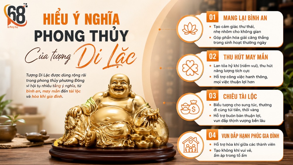 Hiểu ý nghĩa phong thủy của tượng Di Lặc