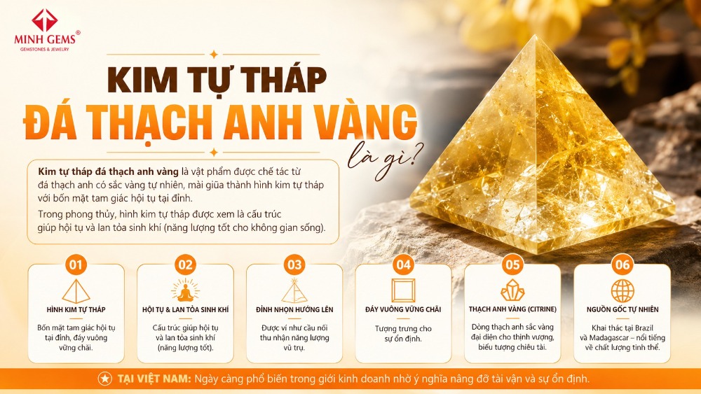 Kim tự tháp đá thạch anh vàng là gì? Kim tự tháp đá thạch anh vàng là gì?