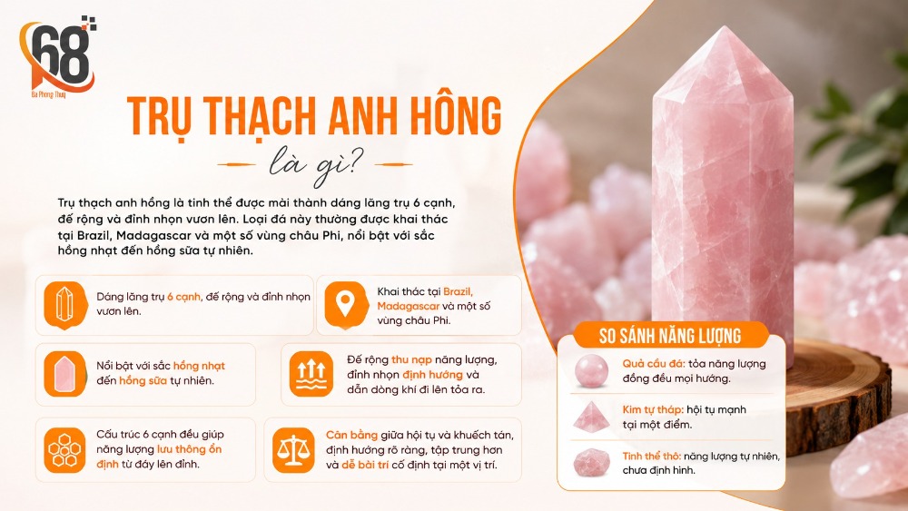 Trụ thạch anh hồng là gì?