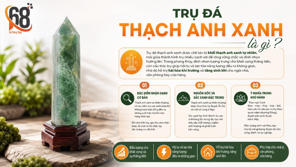 Trụ đá thạch anh xanh là gì?