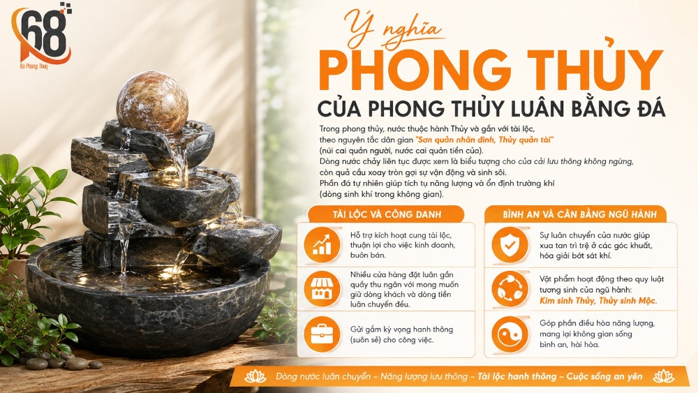 Ý nghĩa phong thủy của phong thủy luân bằng đá