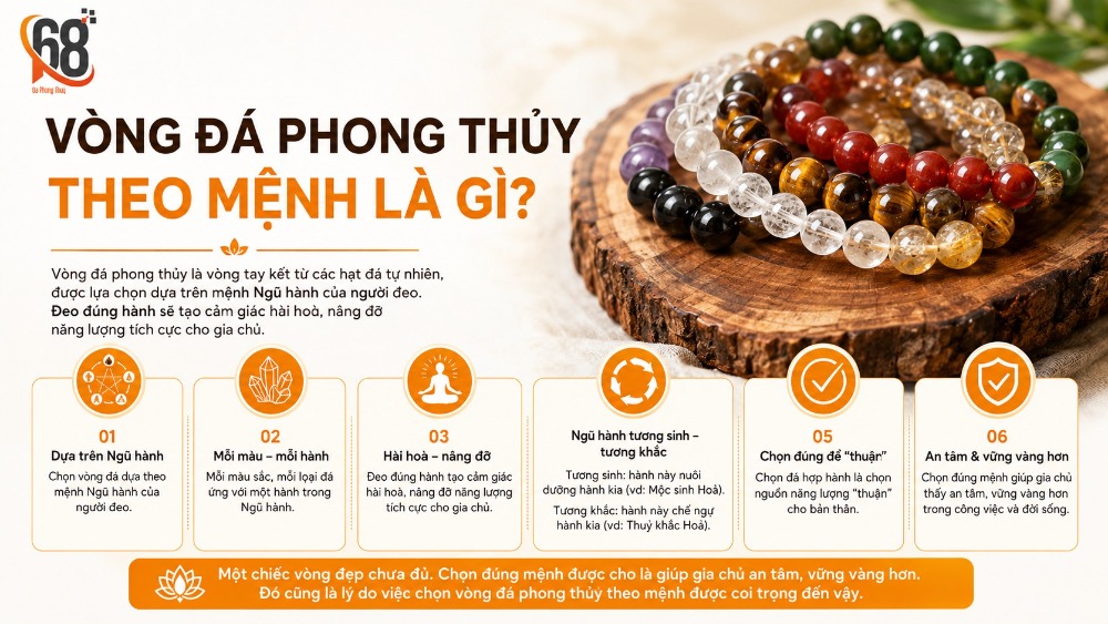 Vòng đá phong thuỷ theo mệnh là gì?