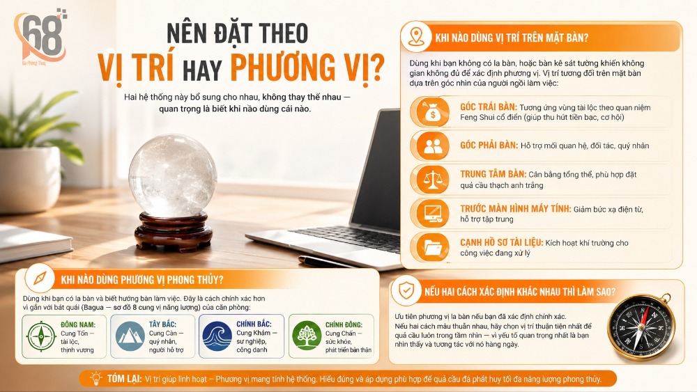 Nên đặt theo vị trí hay phương vị?