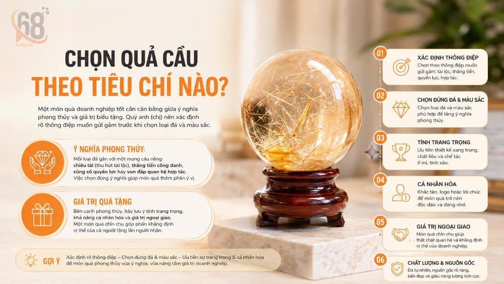 Chọn quả cầu theo tiêu chí nào?