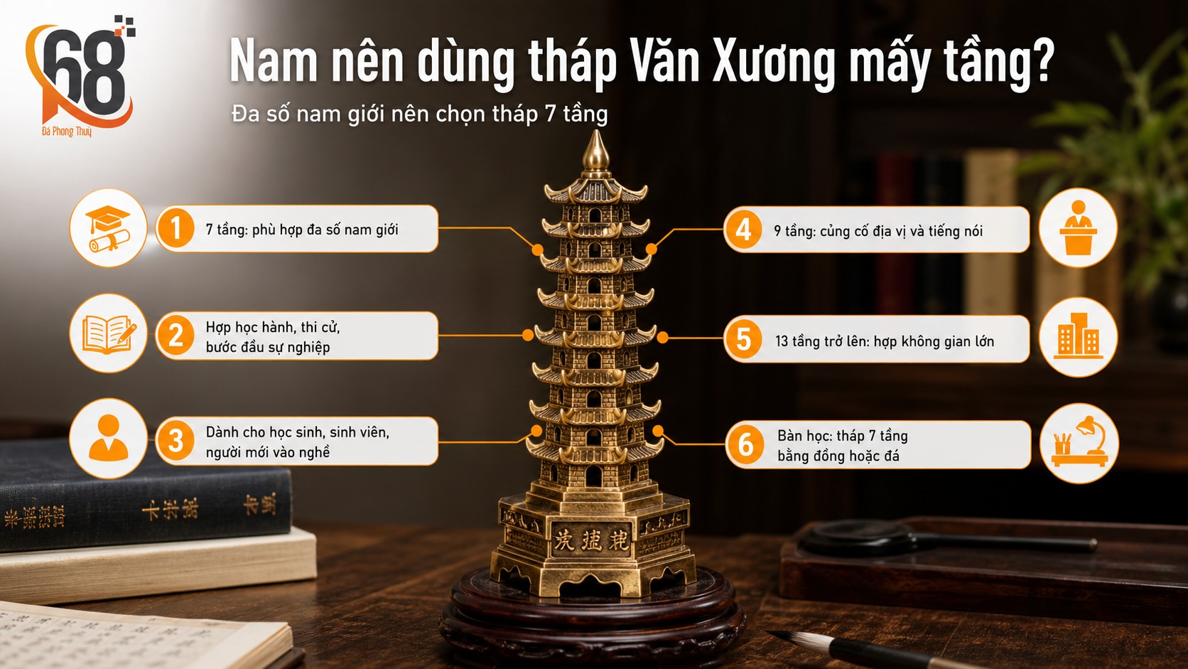 Nam nên dùng tháp Văn Xương mấy tầng? Nam nên dùng tháp Văn Xương mấy tầng?