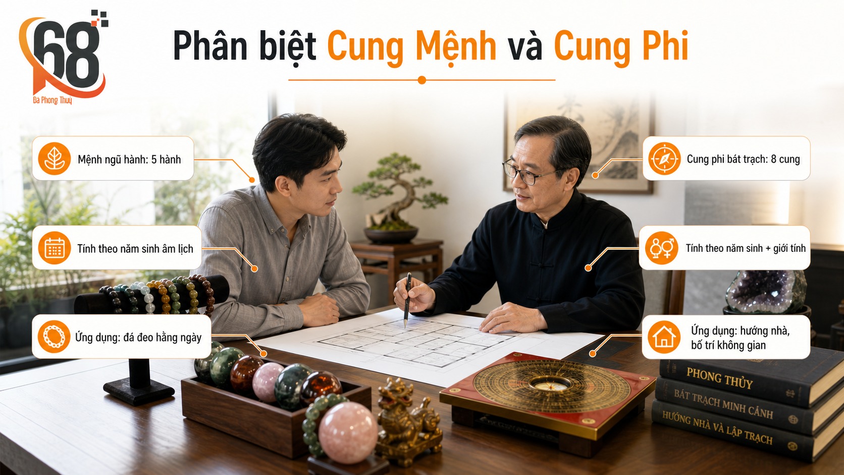 Phân biệt cung mệnh và cung phi trong phong thủy Phân biệt cung mệnh và cung phi trong phong thủy