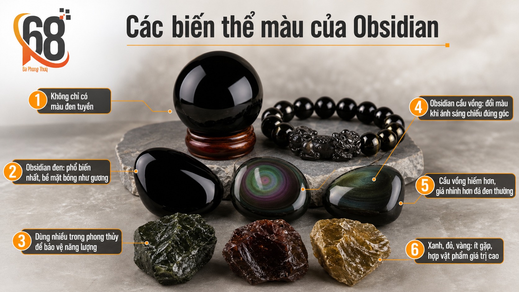 Các biến thể màu của Obsidian