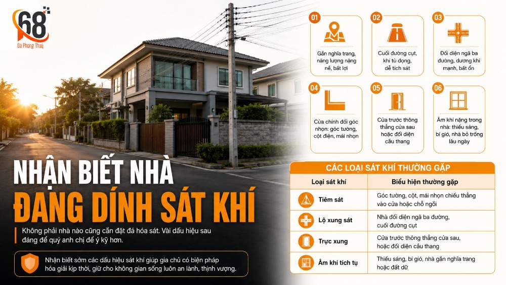 Nhận biết nhà đang dính sát khí