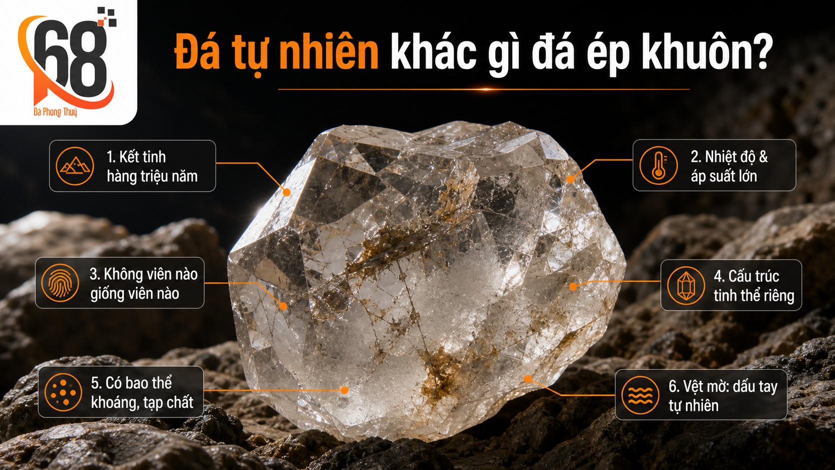 Đá hình thành trong lòng đất khác gì đá ép ra từ khuôn