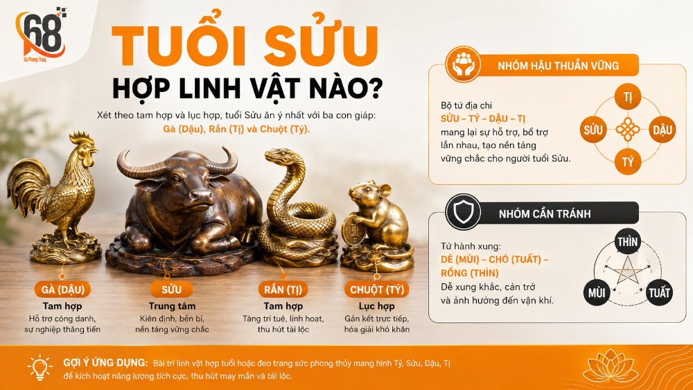 Tuổi Sửu hợp linh vật nào?