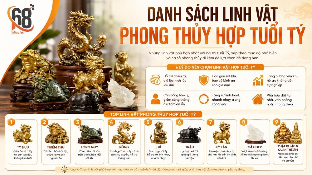 Danh sách linh vật phong thủy hợp tuổi Tý