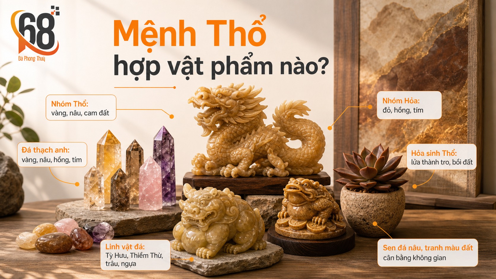 Mệnh Thổ hợp những vật phẩm nào?