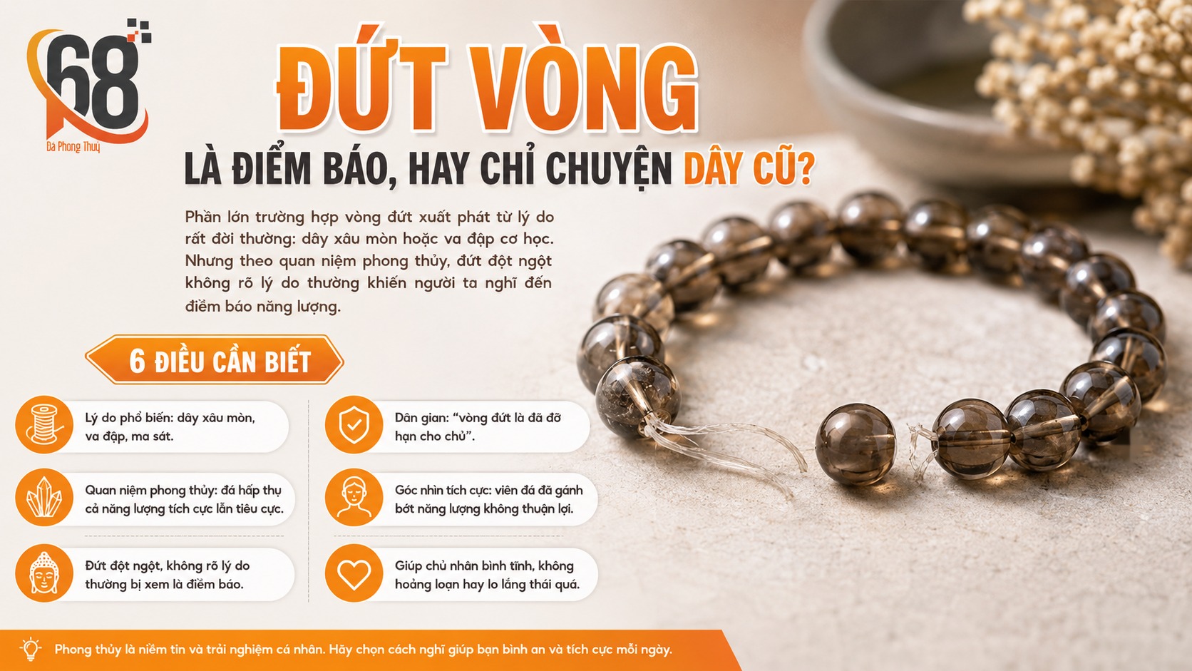 Đứt vòng là điềm báo, hay chỉ chuyện dây cũ? Đứt vòng là điềm báo, hay chỉ chuyện dây cũ?
