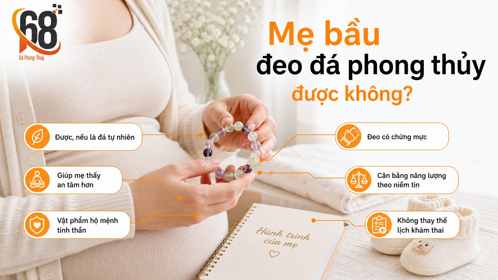 Mẹ bầu đeo đá phong thủy được không?