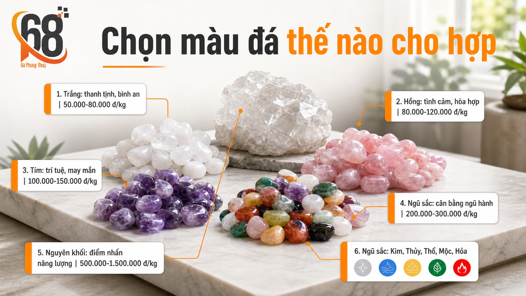 Chọn màu đá thế nào cho hợp Chọn màu đá thế nào cho hợp