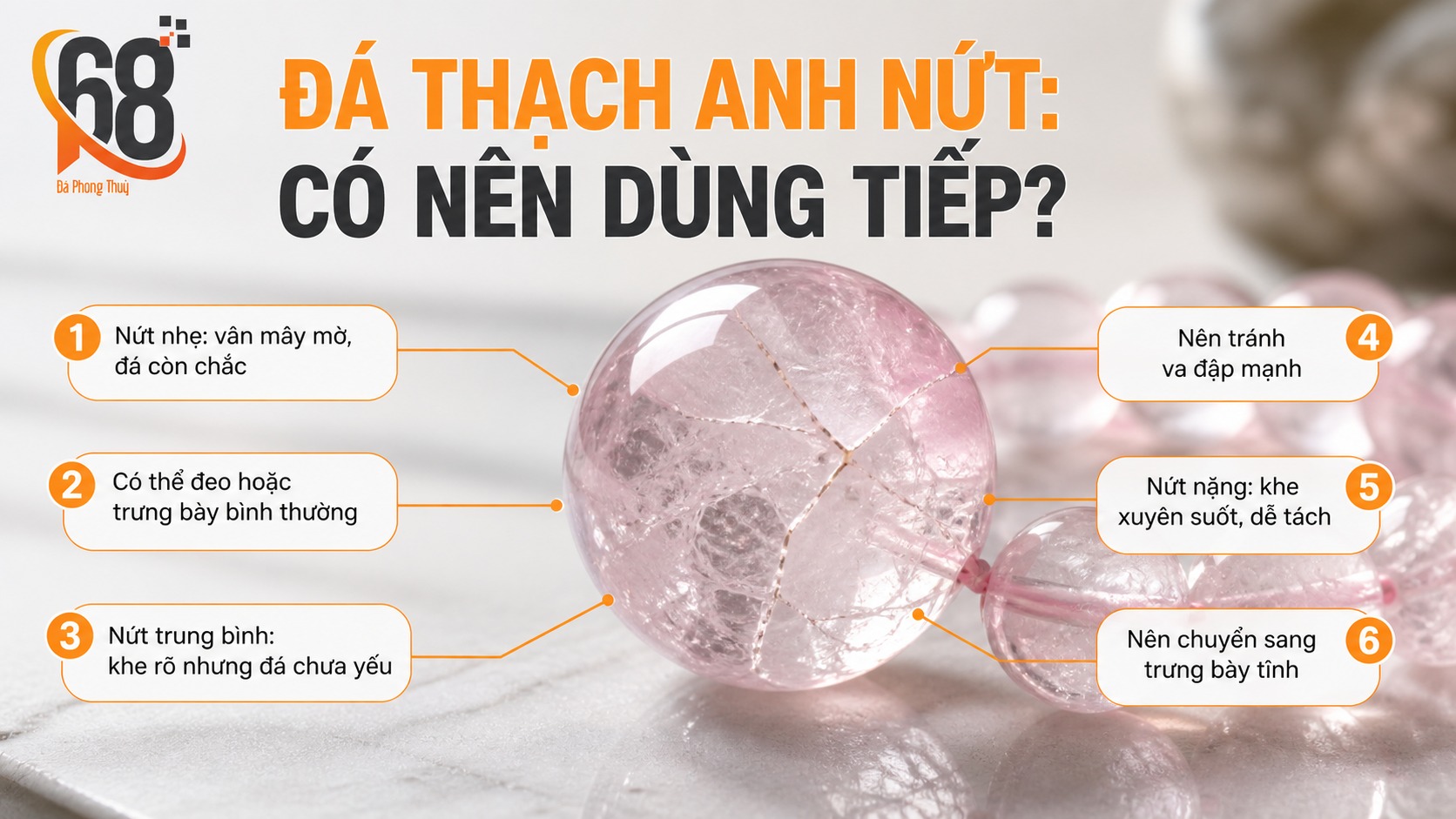 Đá thạch anh nứt rồi có nên dùng tiếp không
