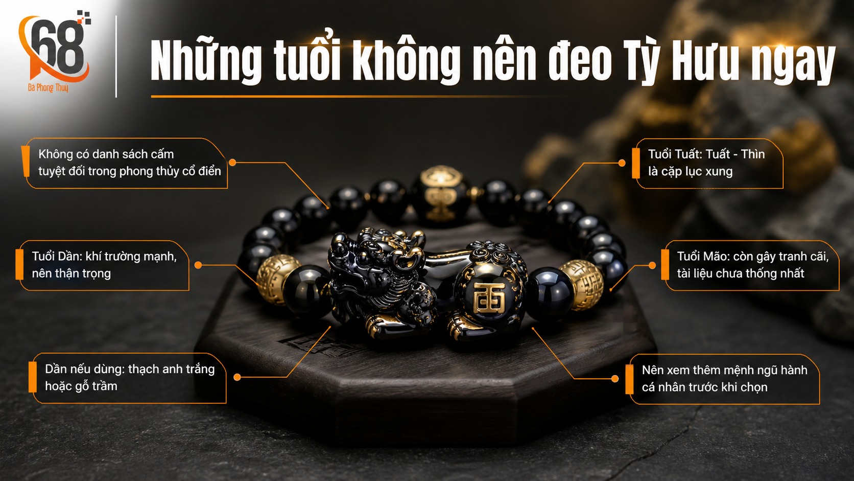 Những tuổi không nên đeo Tỳ Hưu ngay
