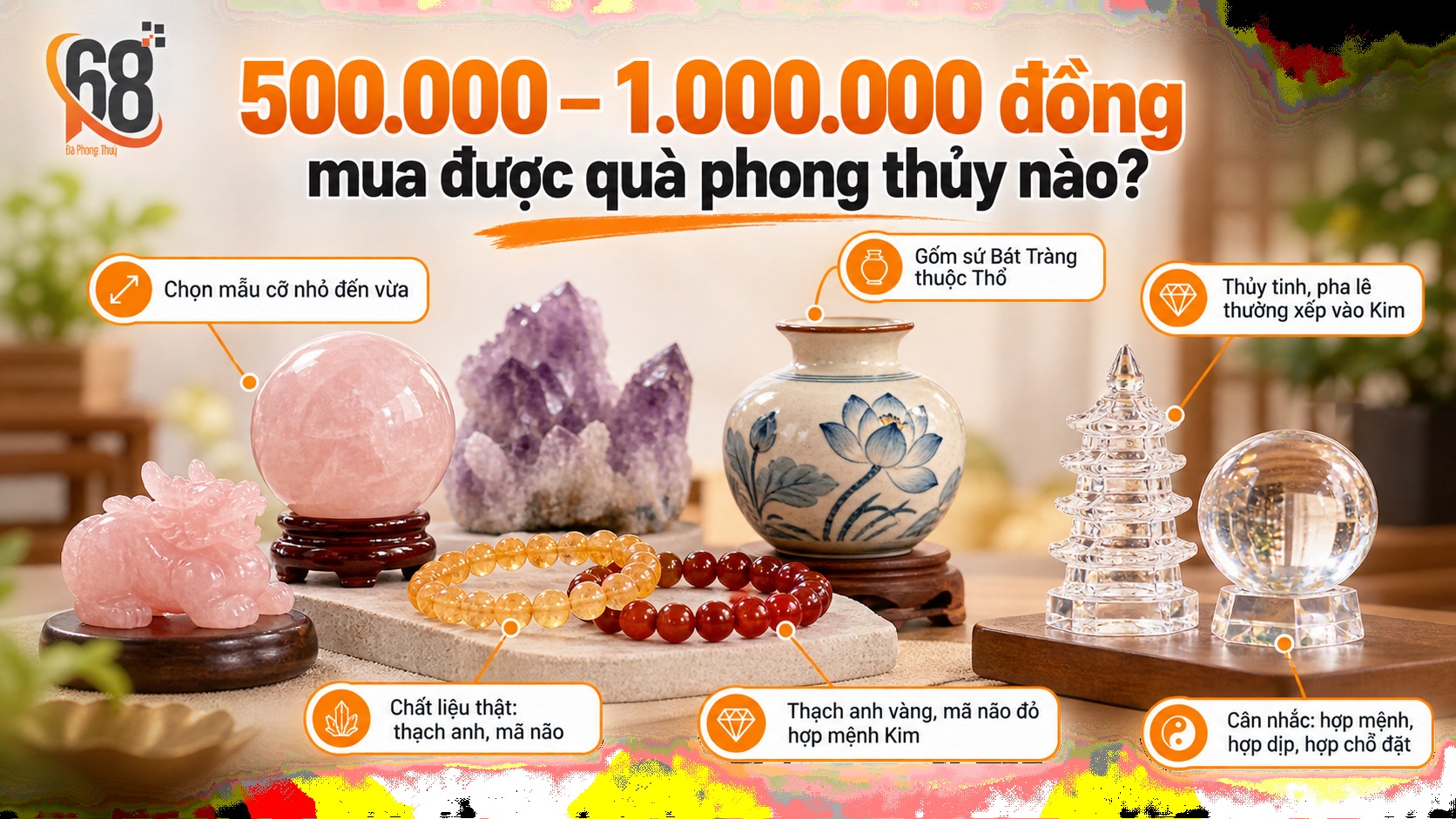 Ngân sách 500.000 – 1.000.000 đồng mua được quà phong thủy nào?