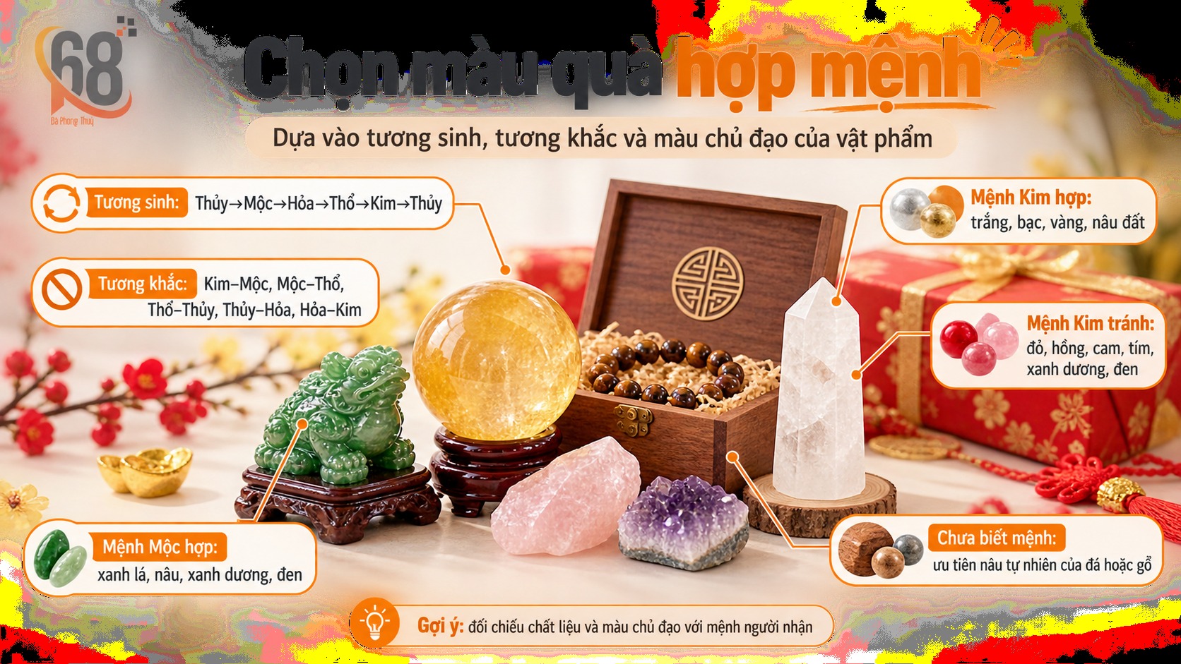 Cách chọn màu sắc hợp mệnh khi tặng quà là gì? Cách chọn màu sắc hợp mệnh khi tặng quà là gì?